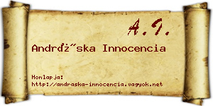 Andráska Innocencia névjegykártya